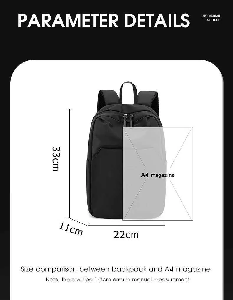 Mini sac d'école léger pour homme et femme, sac à dos de sport, de voyage court, grande capacité, couleur unie, petit_voghion.com