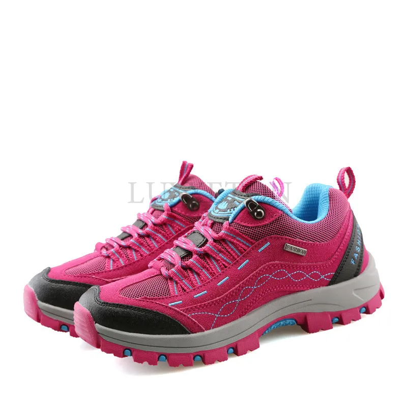 Flat Bottomed Mesh Couple Outdoor Hiking Breathable Comfortable Lightweight Anti Slip Wear Resistant Sports Shoes_voghion.com
