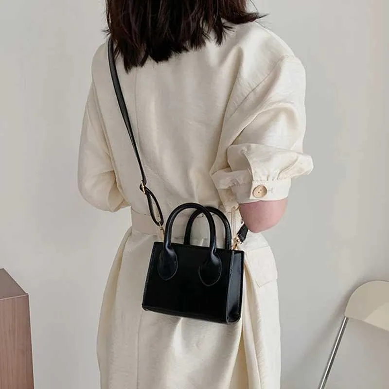 Retro Mini Square Handbag For Women Pu Leather Shoulder Messenger_voghion.com