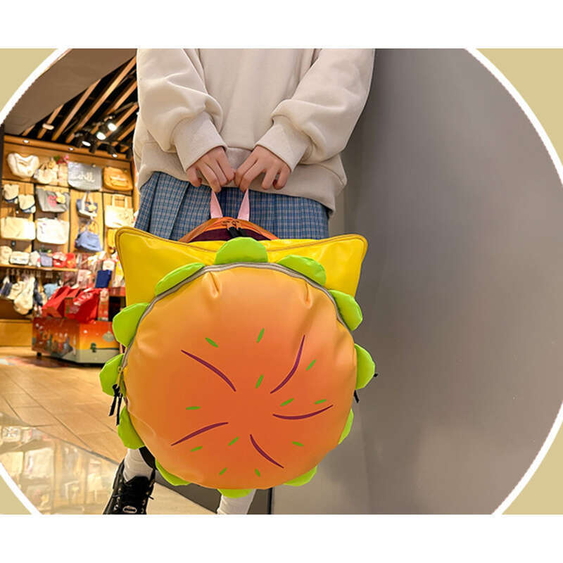 Cartoon Neue Campus Studenten Gleichen Käse Niedlichen Große Kapazität Burger Ersatz Rucksäcke_voghion.com