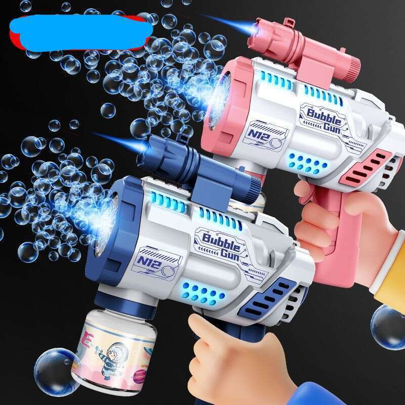 New Gatling Internet Celebrity Children's Handheld Bubble Blowing Girl Electric Fully Automatic Leak Proof Toy With 90%_voghion.com