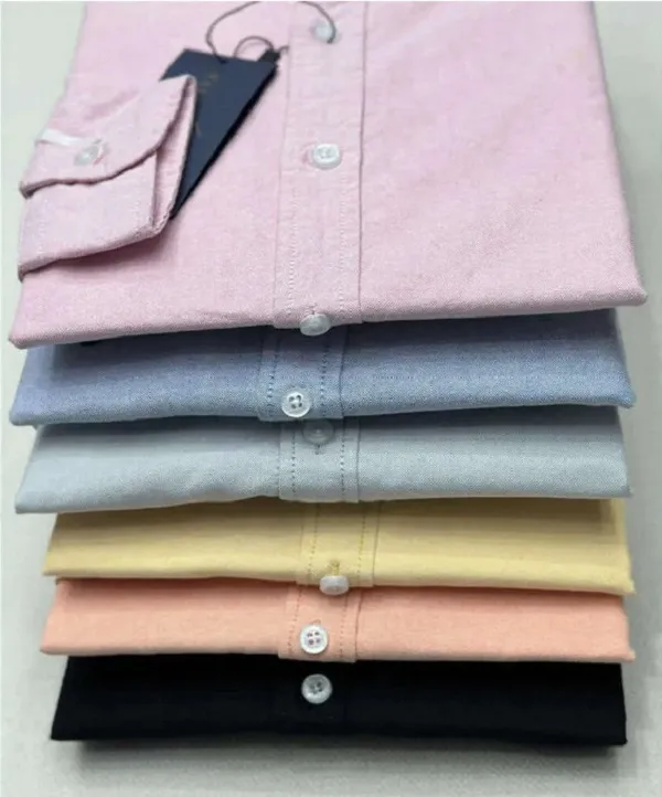 2024 Cămașă lungă bărbătească polo cu mânecă casual pentru primăvară și toamnă, bumbac Oxford, fără călcat, slim, formală, de înaltă calitate, Leeve Pring_voghion.com