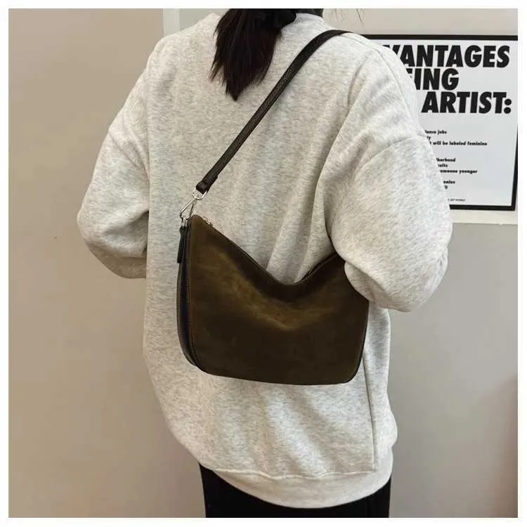Crossbody Bag Patchwork Pu Leather Satchel Large Shoulder Bag_voghion.com