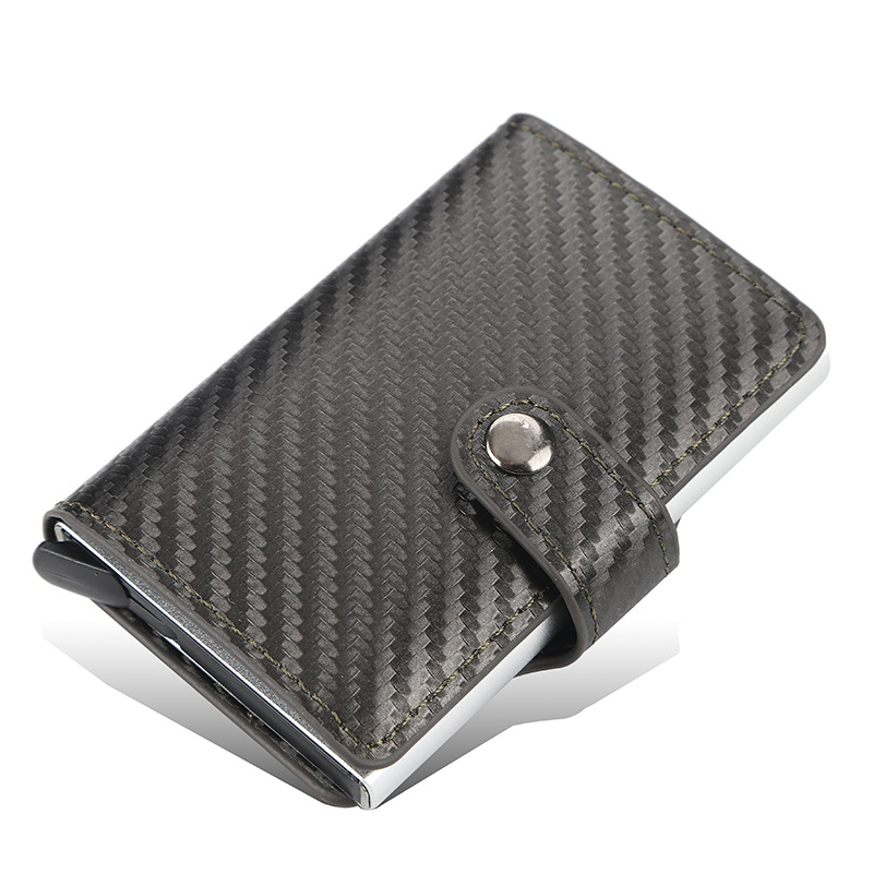 baellerryRFID Herren-Kartenhalter, antimagnetisch, Kartenhalter mit mehreren Kartenfächern, Schnalle, automatischer Kartenhalter für Damen_voghion.com