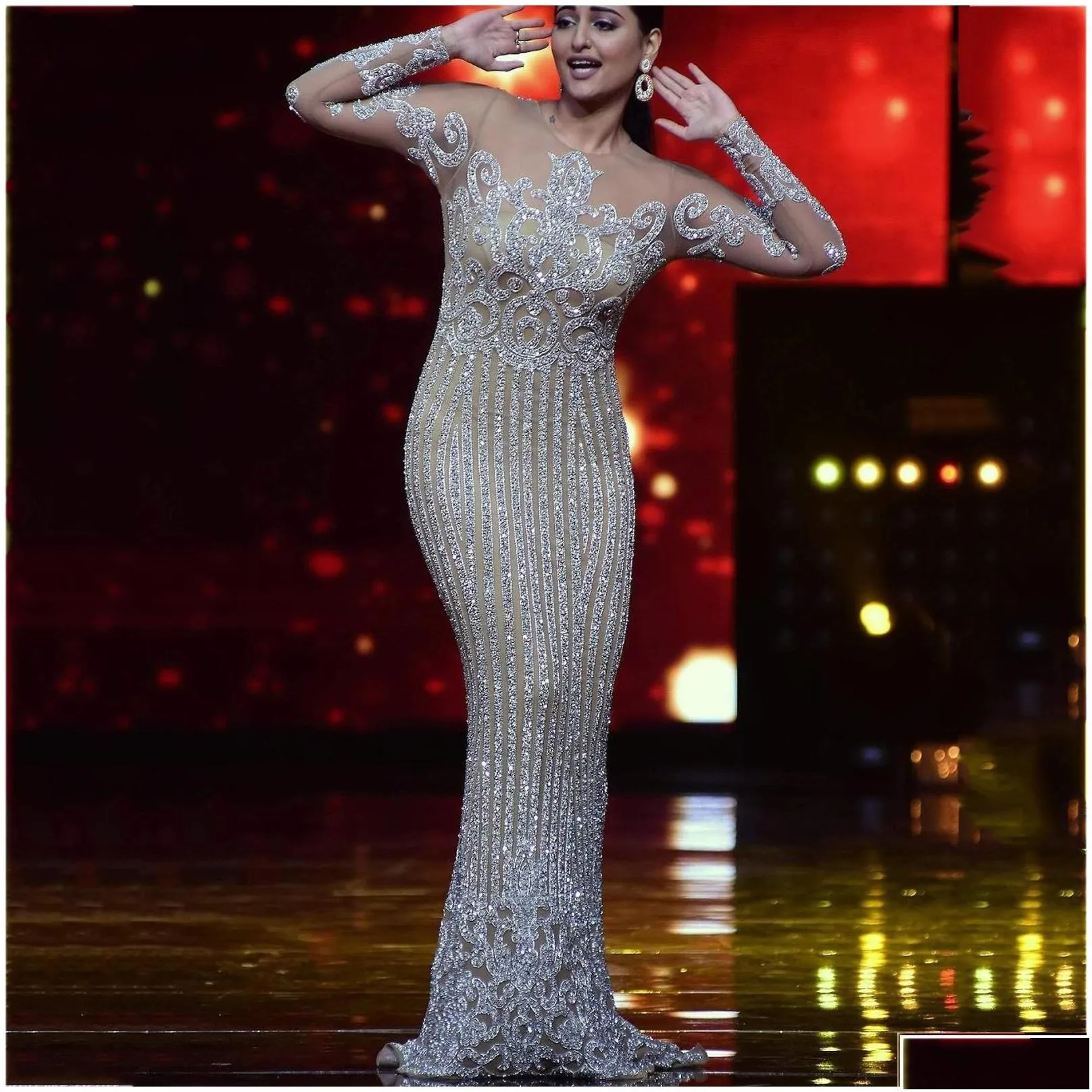 Večerní šaty 2022 New Arrival Y Prom Women Dlouhý rukáv Bodycon Tail Party Župan Elegantní Formální Vestido Drop Deli Dhxyc_voghion.com