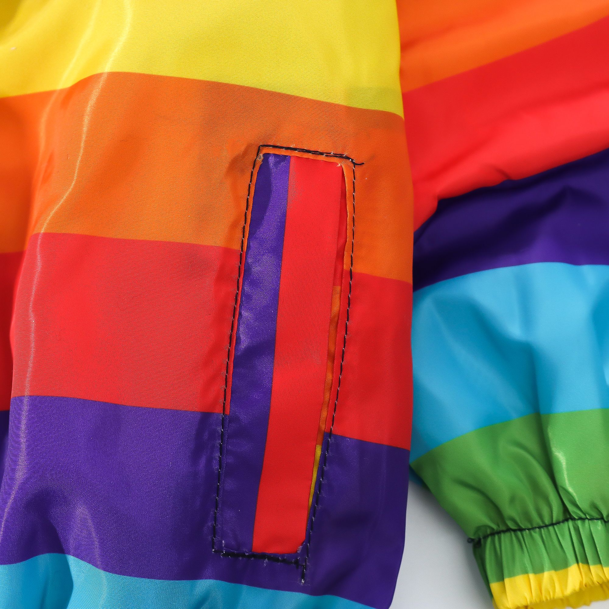 Children's Autumn Coat Rainbow Color Hooded Jacket High Quality Children's Clothing_voghion.com