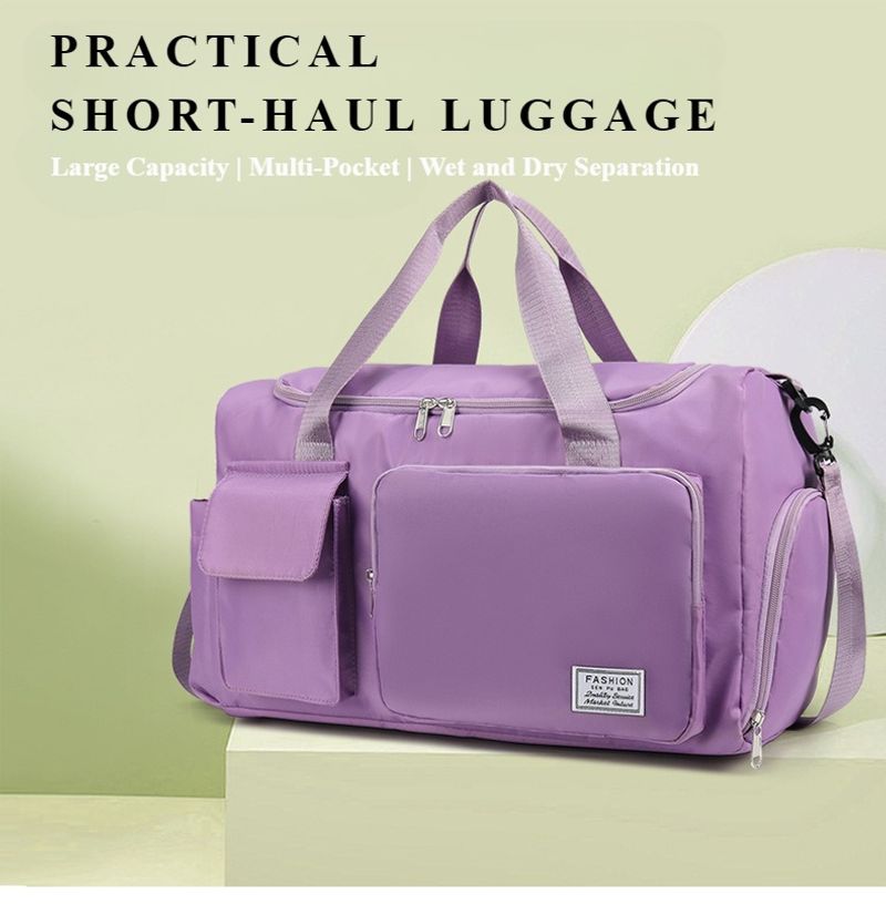 Große Kapazität Kurztrip-Tasche, Fiess-Tasche, Schwimmtraining, Yoga, Sport Trocken- und Nasstrennung, Mehrere Taschen,_voghion.com