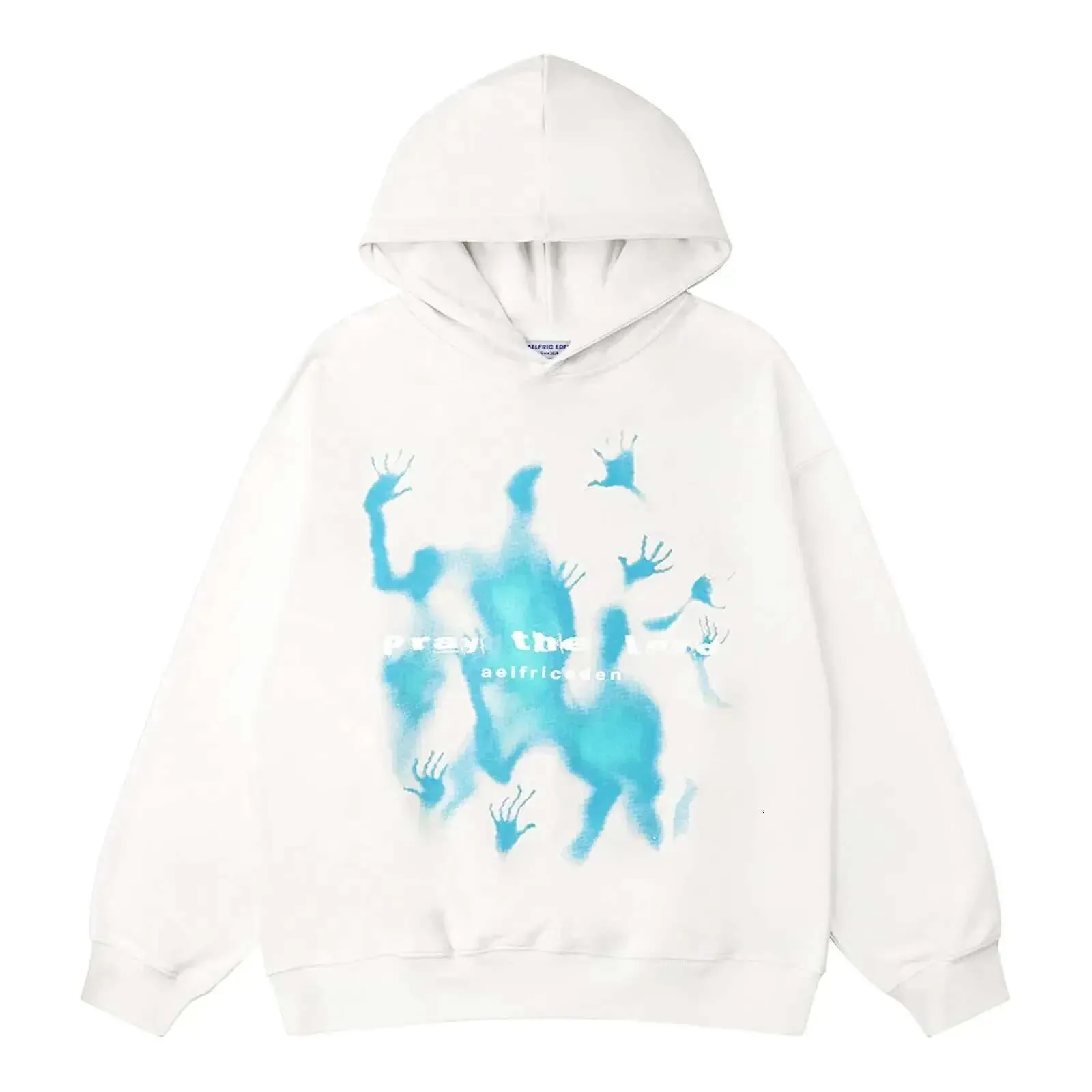 Sweat-shirt à capuche surdimensionné à manches longues, style streetwear, décontracté et à la mode, avec imprimé rétro, motif Eden, par Aelfric_voghion.com