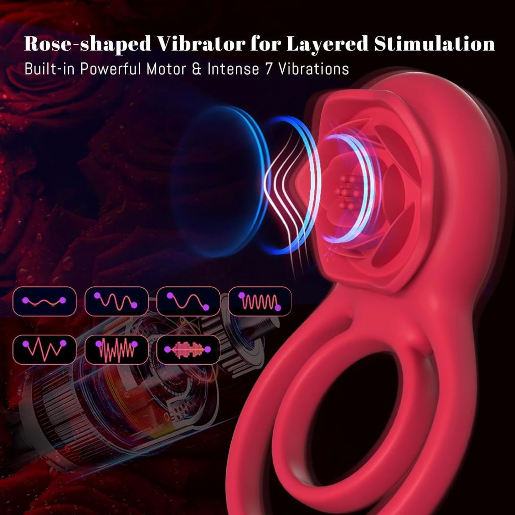 Penial Ring With 10 Vibration Modes And Vibrating Clitoral Stimulator, Remote Control Adult Sex Toy_voghion.com