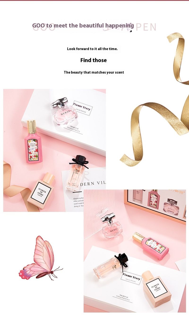 2024 Neues heißes vierteiliges Set Huayue Blooming Geschenkbox Langlebiges Damenparfüm_voghion.com