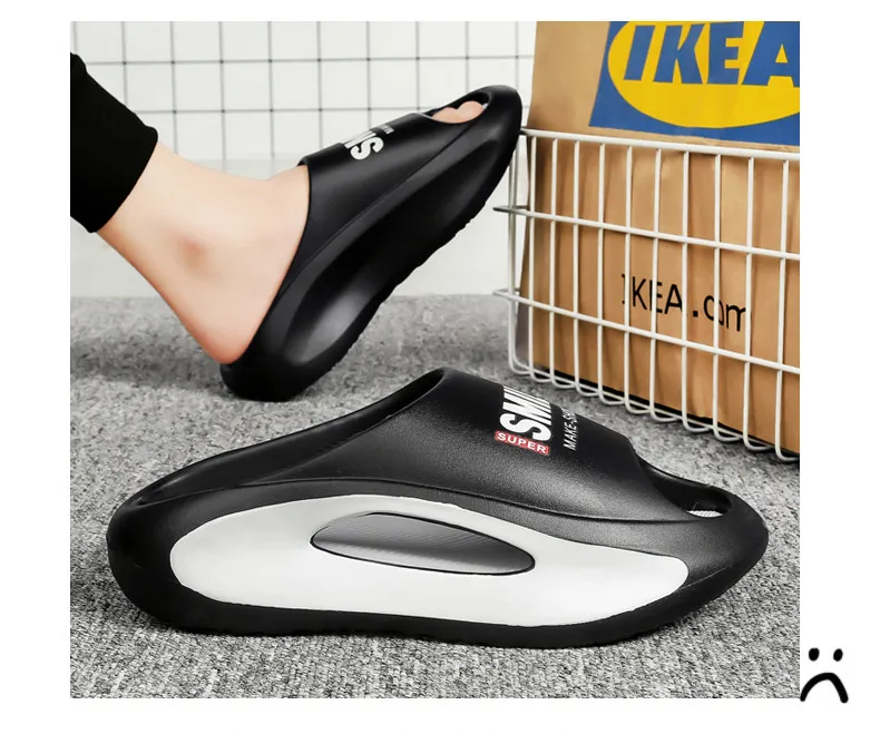 Coppia estiva spessa suola piedi passo fresco EVA uomo e donna sport pantofole alla moda_voghion.com