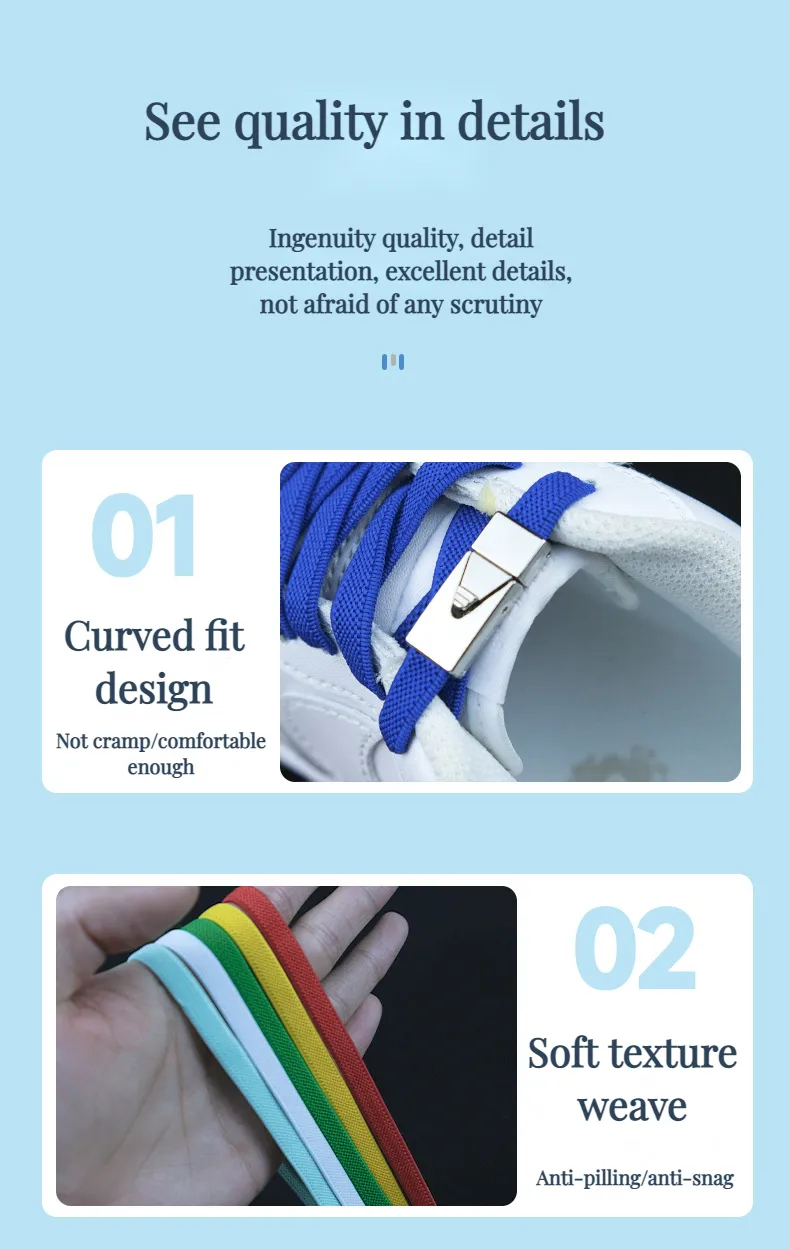Lacci per scarpe con chiusura magnetica senza lacci per bambini e adulti, elastici piatti, lacci per scarpe senza lacci_voghion.com