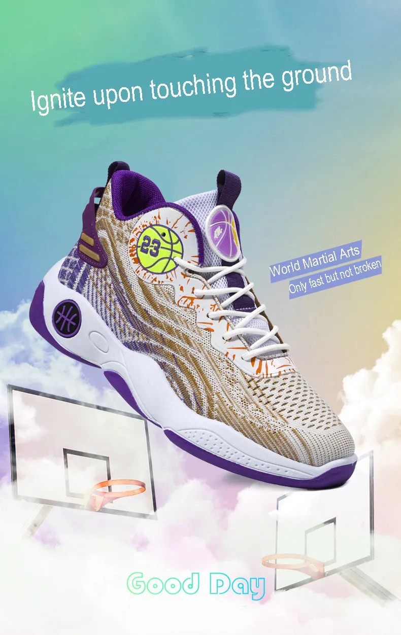 Men Sports Fashion Basketball Summer Anti Slip New Breathable And Durable Versatile Running Shoes Free Shipping Lhshoe_voghion.com