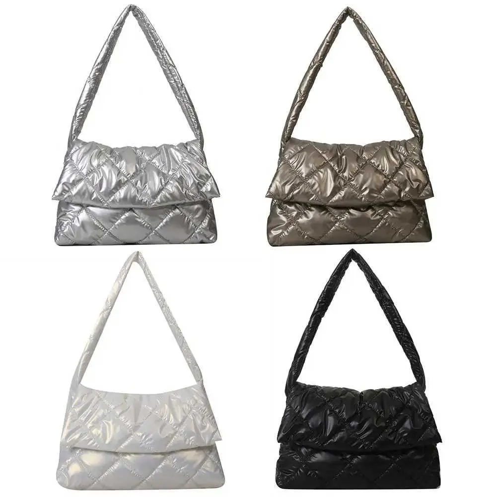 Borsa a tracolla imbottita in cotone imbottito invernale da donna alla moda, 2023, in nylon_voghion.com