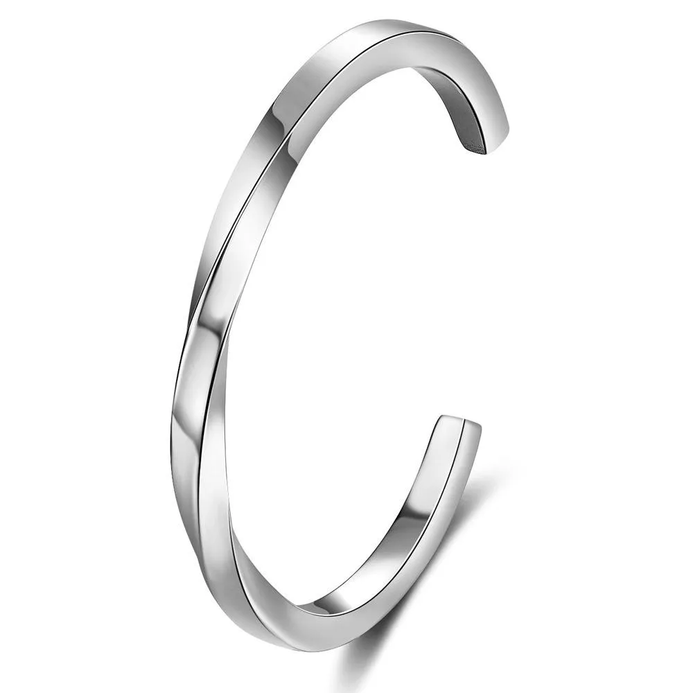 4 Farben Neue echte vergoldete Twist Titan Edelstahl Damen Manschette Armreif Armband Armreifen Schmuck Geschenke für_voghion.com