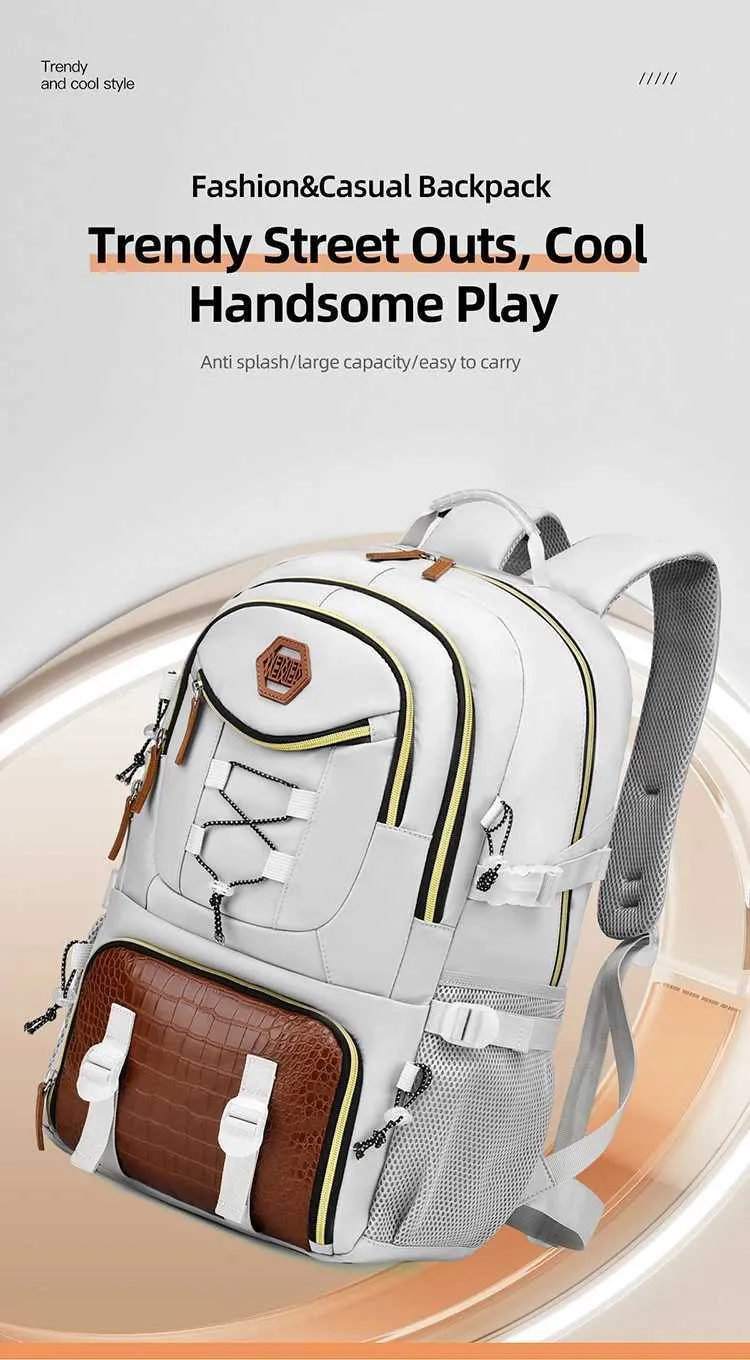 Outdoor Travel Backpack Men Women Multi-pockets Camping Shoulder Laptop School Bag Daypacks Trip Lage Storage_voghion.com