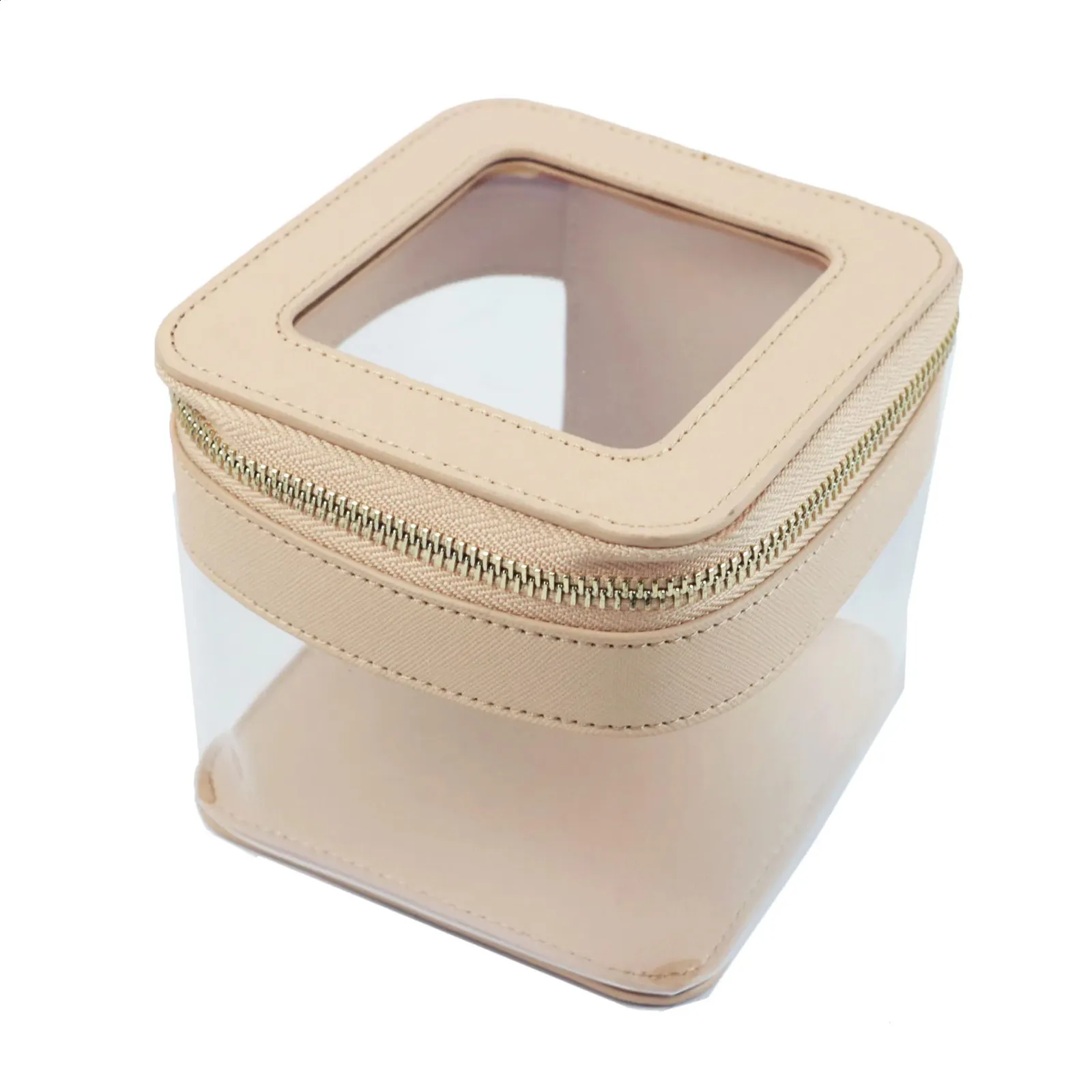 Custom Letters Saffiano Leather Bag PVC TPU Clear Bags Cosmetic For Storage Lipstick Travel Makeup Case 240805_voghion.com