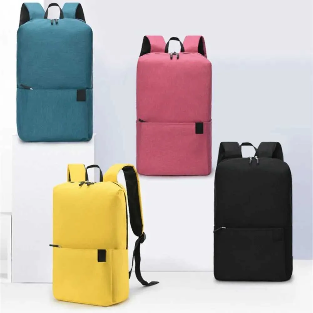Zaino piccolo in tinta unita, casual, grande capacità, impermeabile, per la scuola, da viaggio, per adolescenti, C241107_voghion.com