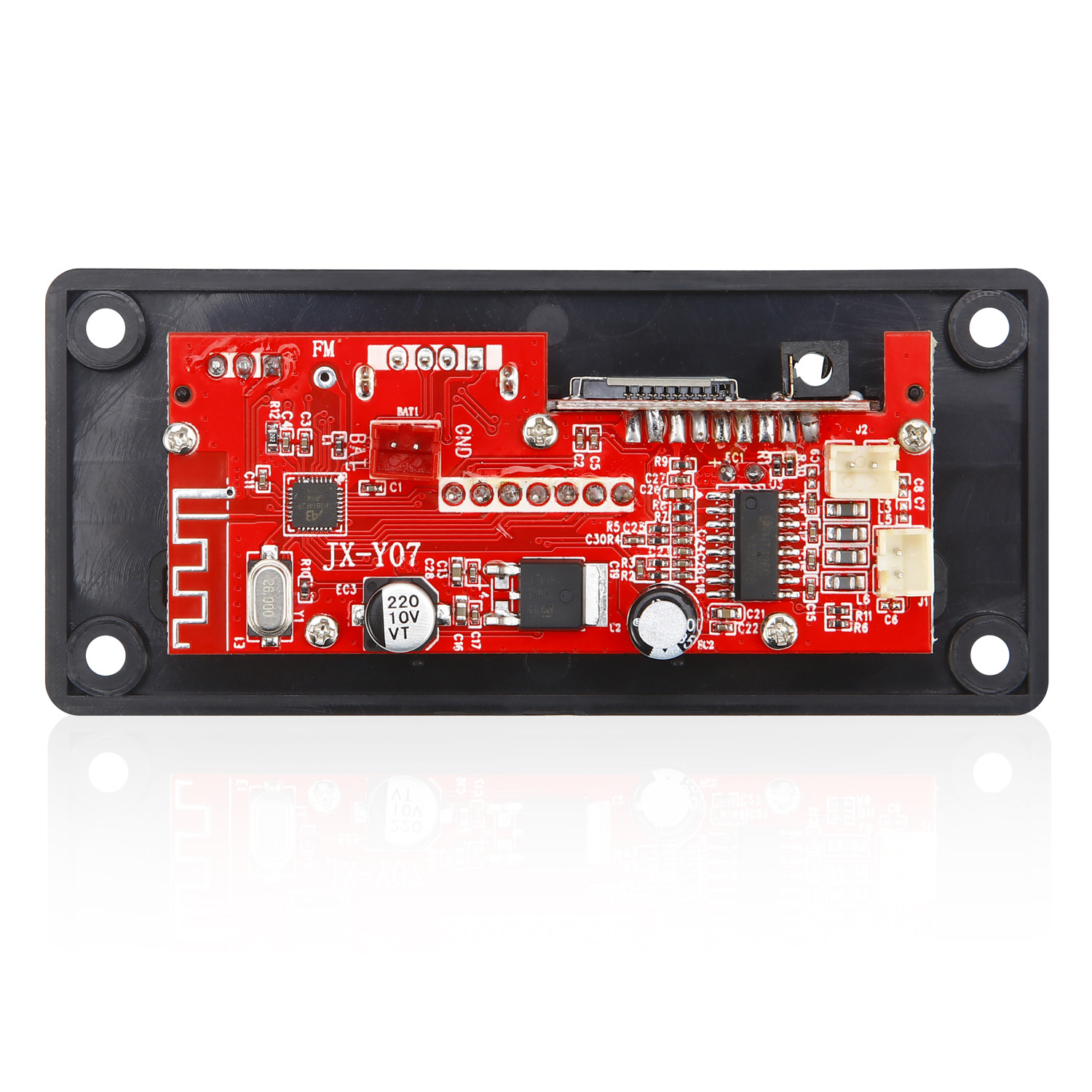 Placa decodificadora de MP3 con manos libres de 6 V y 18 V CC, amplificador de 50 W, reproductor de MP3 con Bluetooth para coche, módulo de grabación USB, radio FM AUX para altavoz_voghion.com