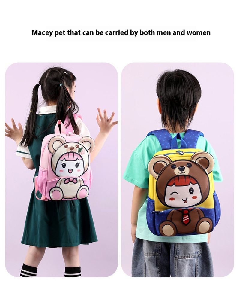 Grundschulmädchen, neuer Cartoon-süßer Kindergartenkinder im Alter von 5–9 Jahren, Rückenschutz-Rucksack für Männer_voghion.com