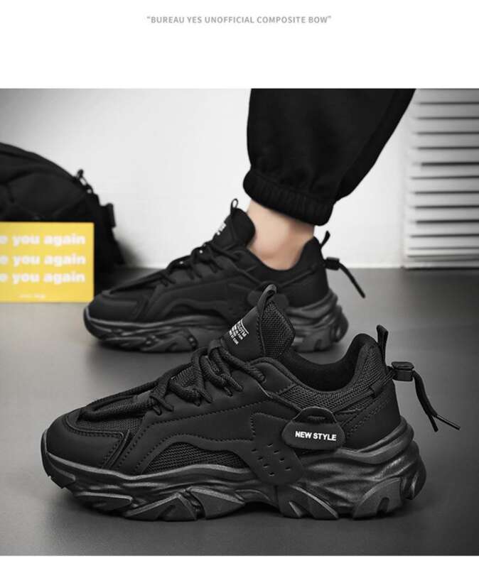 Scarpe sportive casual da uomo con suola spessa, traspiranti, alla moda, versatili, estive, per papà_voghion.com