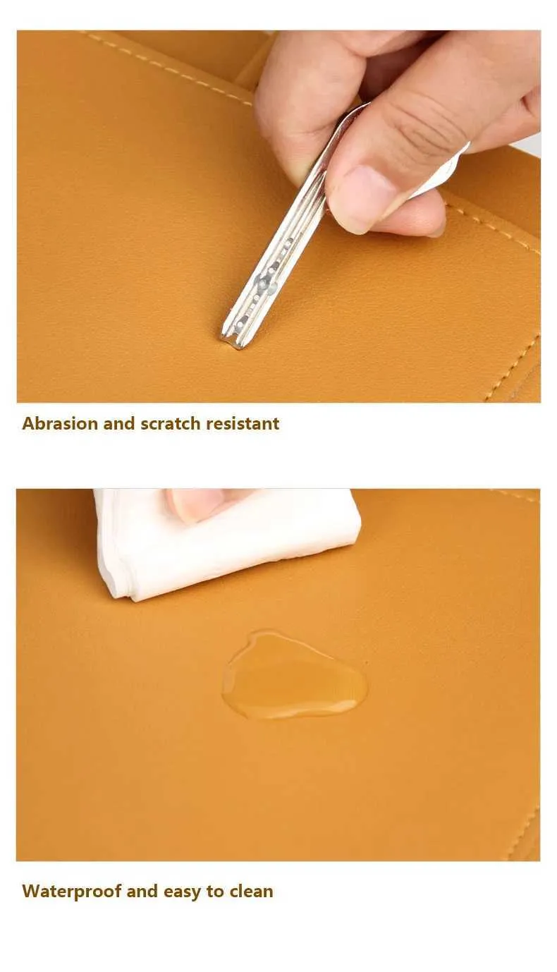 Laptoptasche, schmale Handtasche, Hülle aus PU-Leder für Buch, Xiaomi, Huawei, Lenovo, Microsfoft 13 14 15 16, Notebook, Tablet_voghion.com