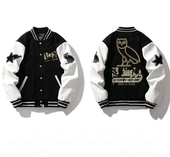 Designer Baseball Jacket For Men Embroidered Cotton Coat_voghion.com