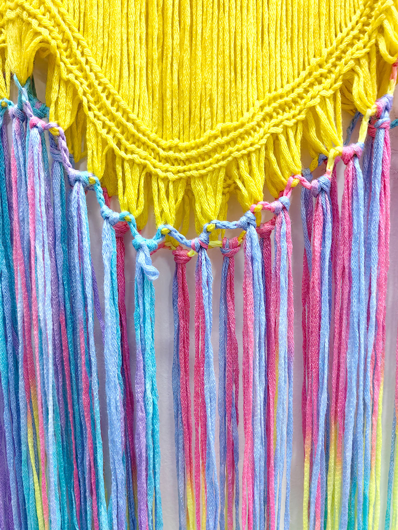 Women's Clothing Women's beach vacation blouse women's clothing pure hand-crocheted dyed tassel skirt random gradient suspender skirt_voghion.com