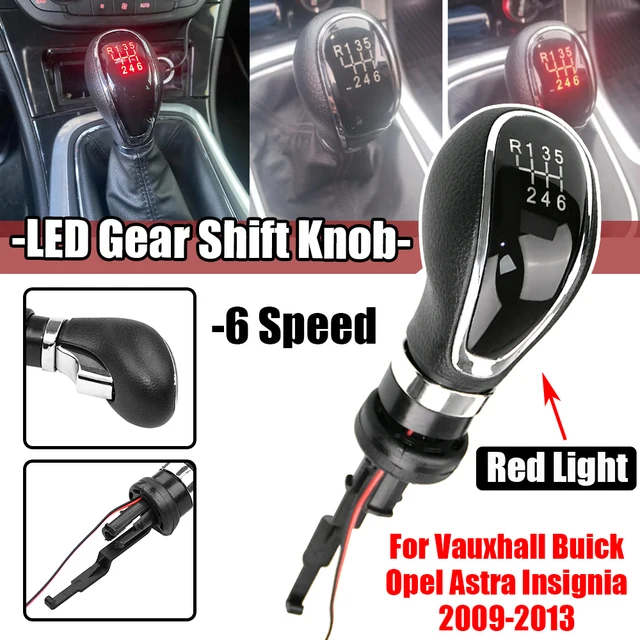 LED automobilio pavarų perjungimo svirties rankenėlės mechaninė 5/6 pavarų galvutės rankenėlės keitimas, skirtas „Vauxhall Buick Ee GT/XT Astra 55565904“_voghion.com