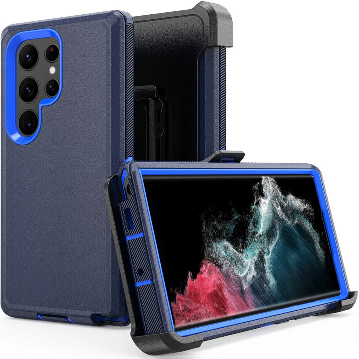 Rugged Phone Case For Samsung Galaxy S24 Series With Screen Guard_voghion.com