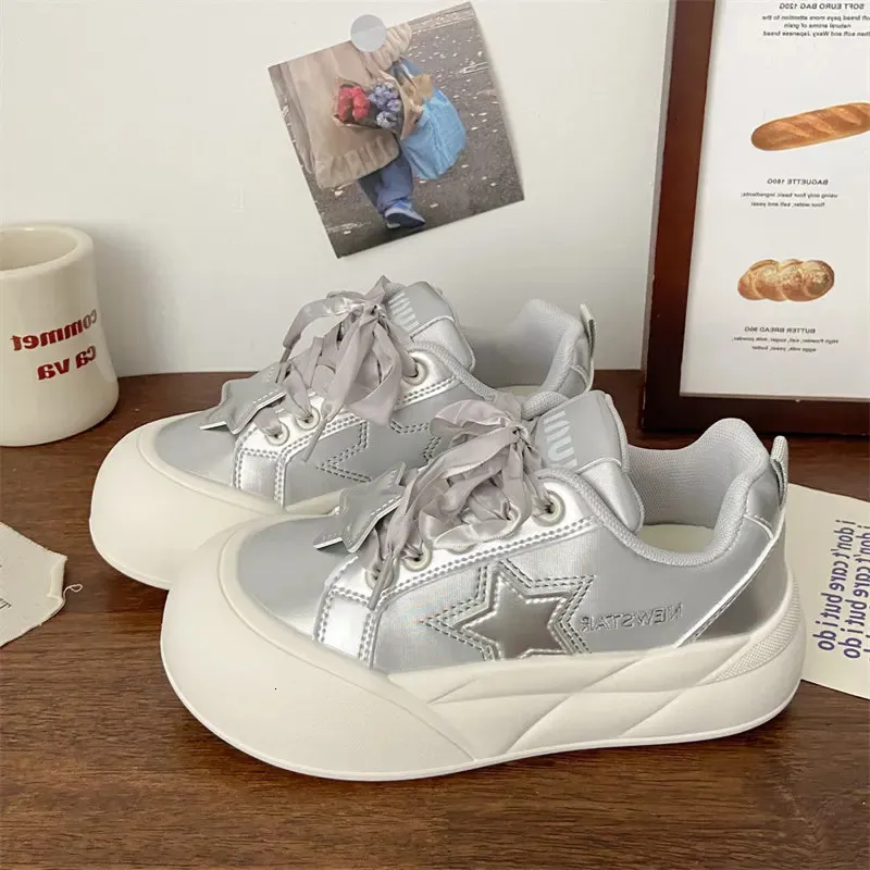 Platform Star Lace Running Shoes For Women Lightweight Jogging_voghion.com