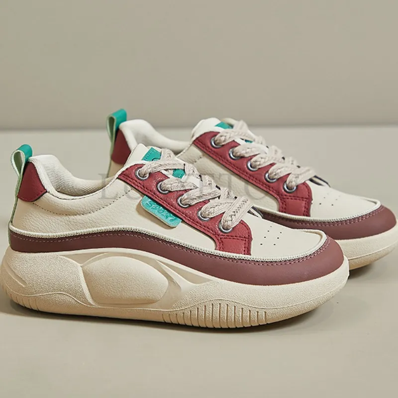 Thick Soled Shallow Low Cut Dad with Mesh for Comfortable Breathability Minimalist and Versatile Casual Board Shoes_voghion.com