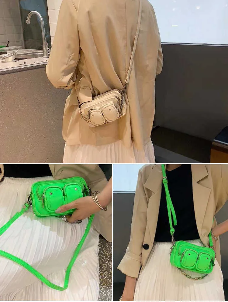 Borsa a tracolla nera elegante donna pochette designer pelle pu catena_voghion.com