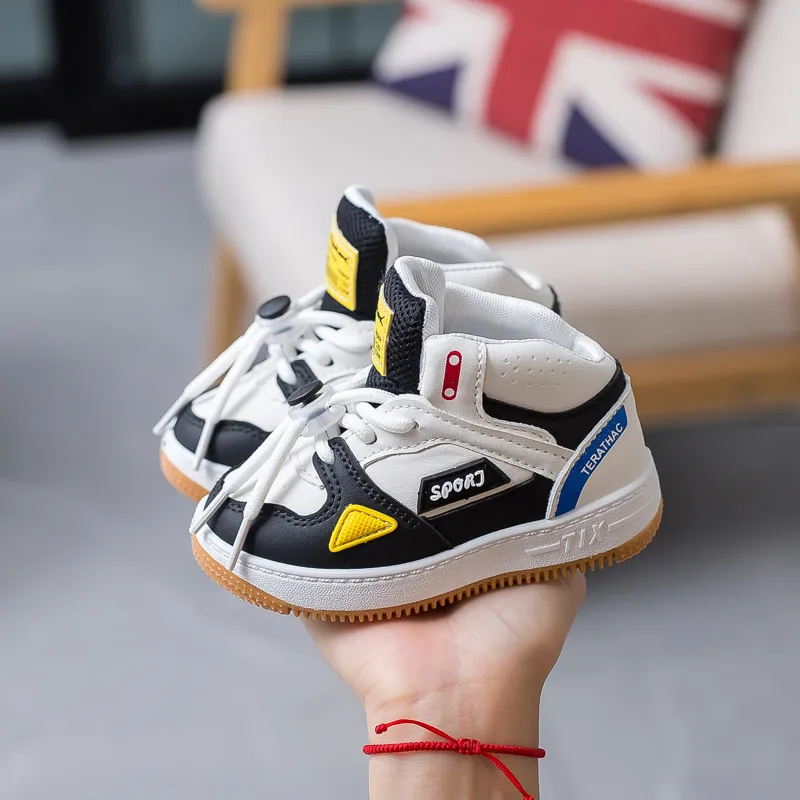 Chaussures de sport montantes pour enfants, baskets de basket-ball Littlesprouts pour garçons et filles, baskets d'école pour tout-petits, tailles 1 à 18_voghion.com