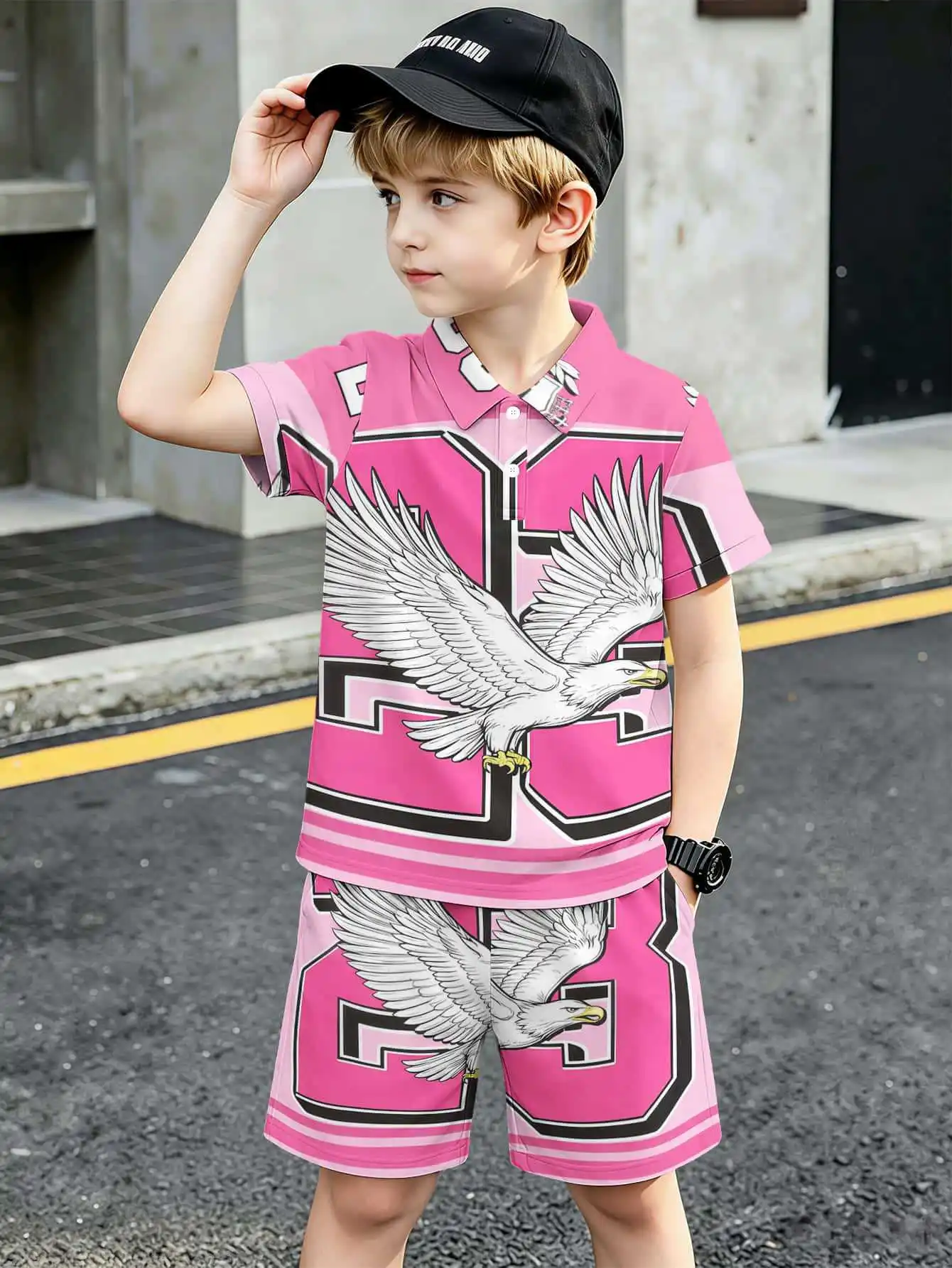 Boys Polo And Shorts Set Quick Dry Summer Outfit For Boys_voghion.com
