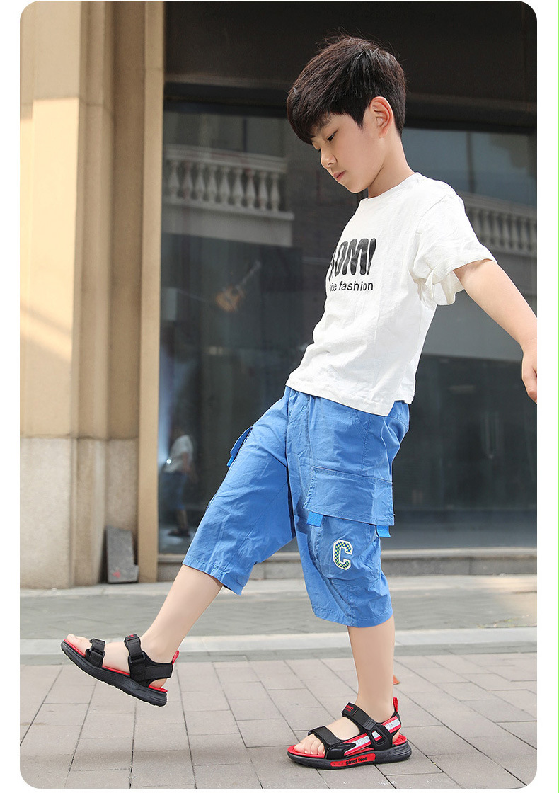 Sandales décontractées d'été pour garçons 2024 New Nightglow : antidérapantes pour grands enfants, anti-odeurs, respirantes et confortables pour enfants_voghion.com