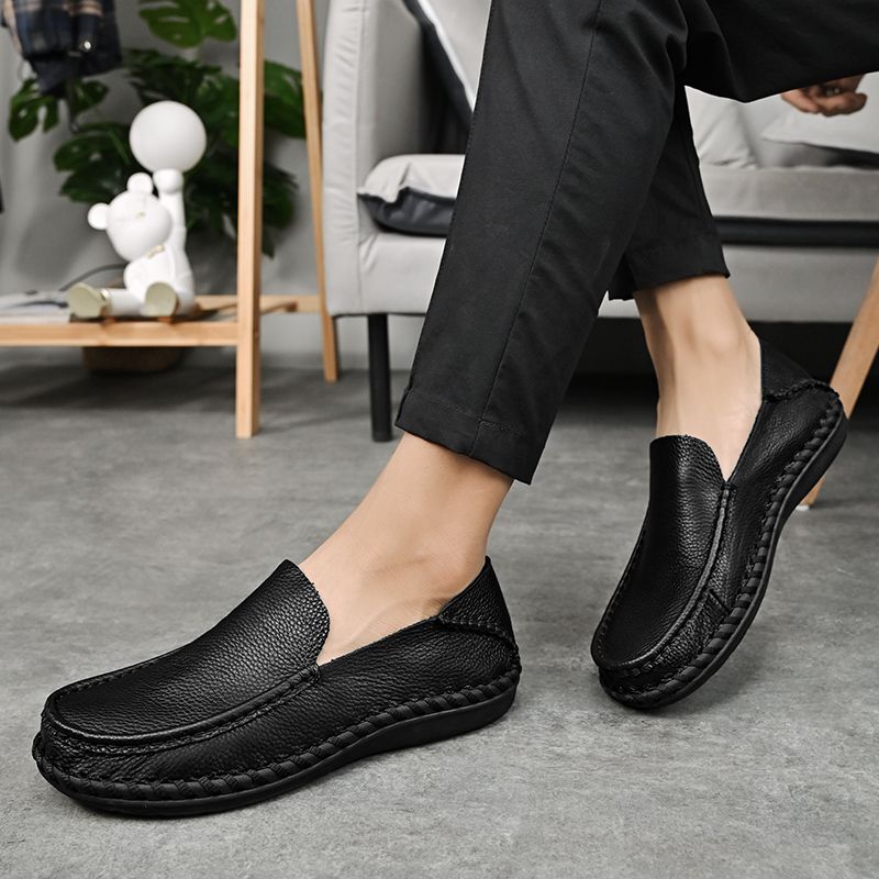 Mocassins classiques faits à la main pour hommes, chaussures décontractées confortables et légères en cuir pour conduite, nouvelle collection 2024_voghion.com