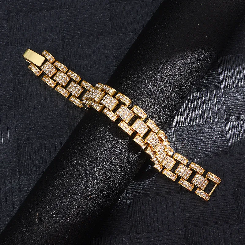 16MM Prong Link Chain Hip Hop Men iced out paris chain Rhinestone Paved Miami Rhombus Cuban Necklace_voghion.com