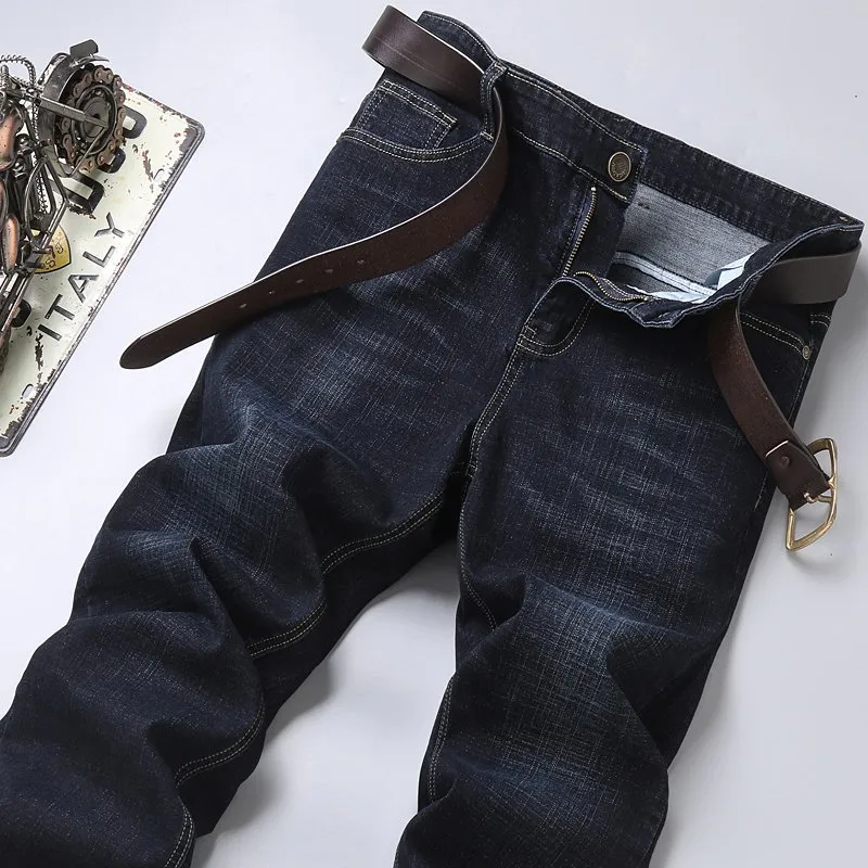 Marque Hommes Femme Droit Élastique Coton Jeans Hommes Fi Busin Décontracté Style Classique Jean Denim Pantalon Pantalon Grande Taille28-40_voghion.com