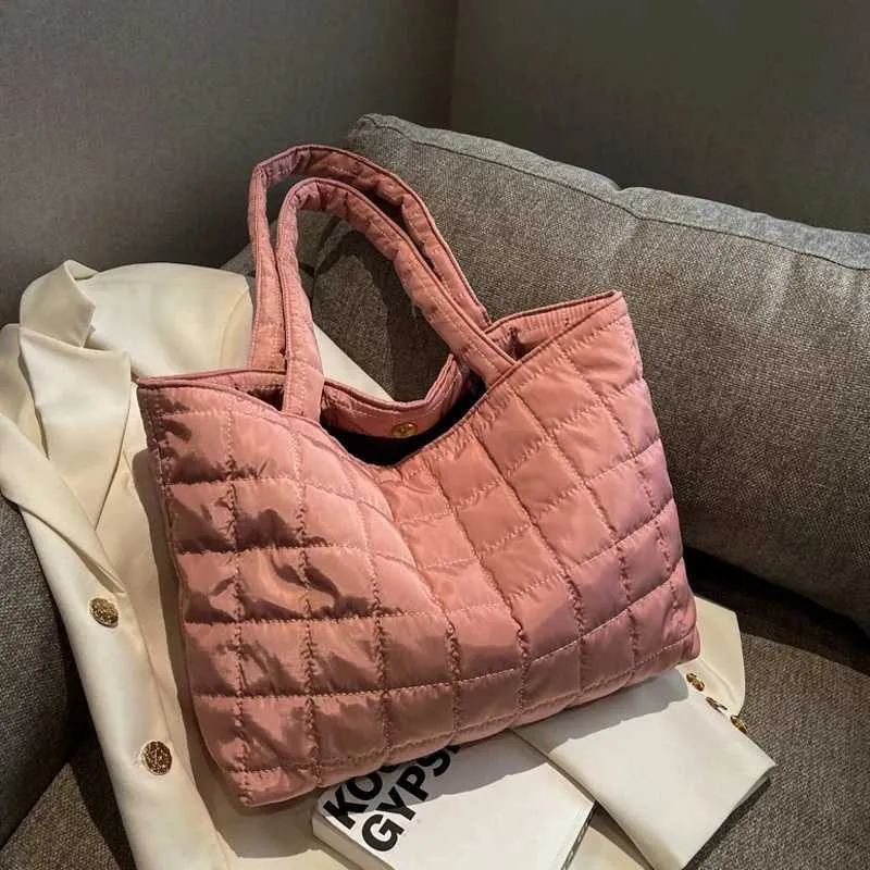 Winter New Waterproof Space Cotton Shoulder For Women Large Capacity Handbag Shopping Tote Lady Crossbody Bag_voghion.com