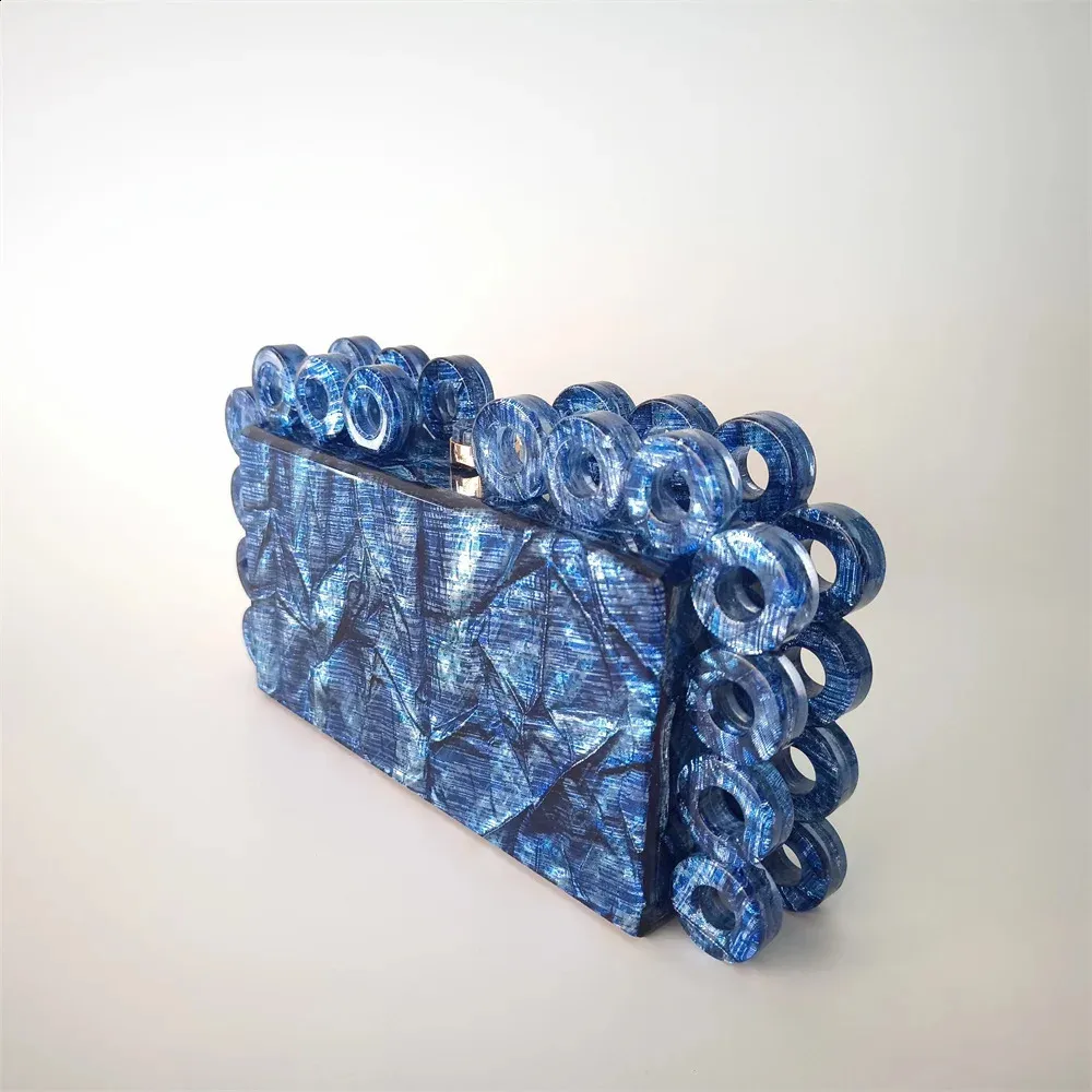 Pochette da sera in tessuto blu per matrimoni ed eventi in spiaggia_voghion.com