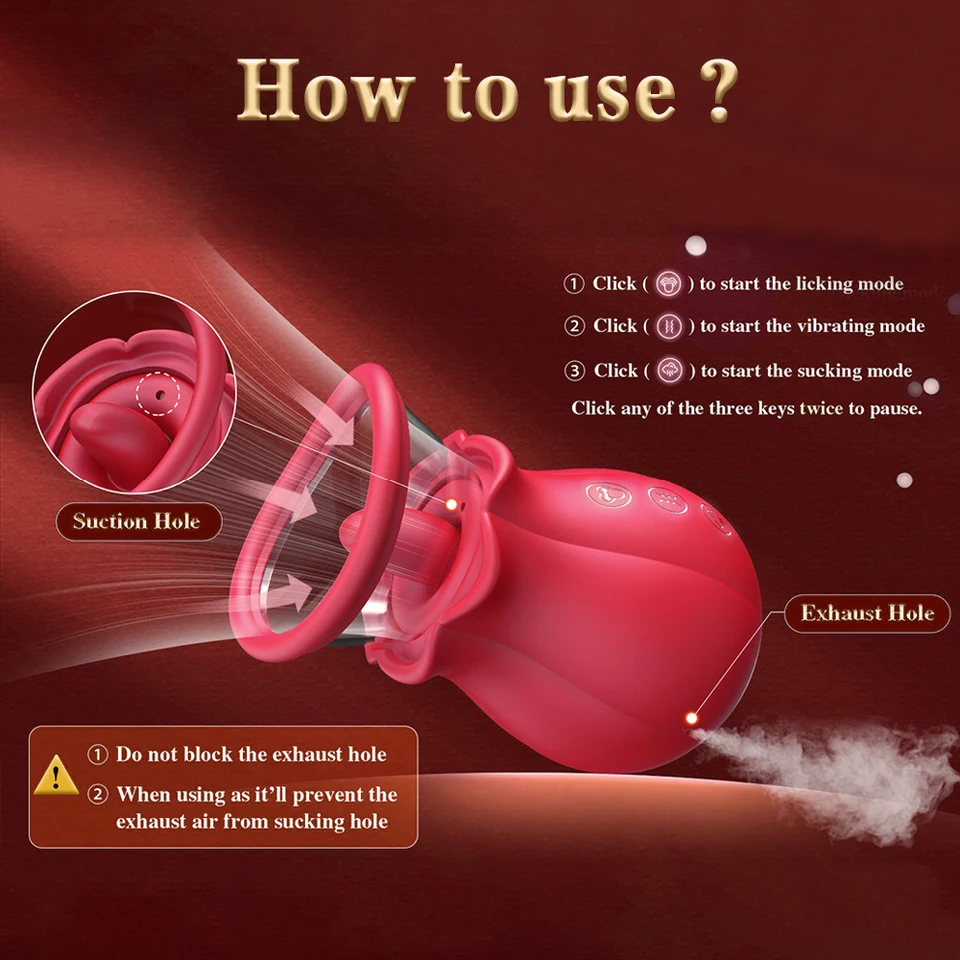 Rosenförmiger Saugvibrator Zur Klitoralen Stimulation Für Damen_voghion.com