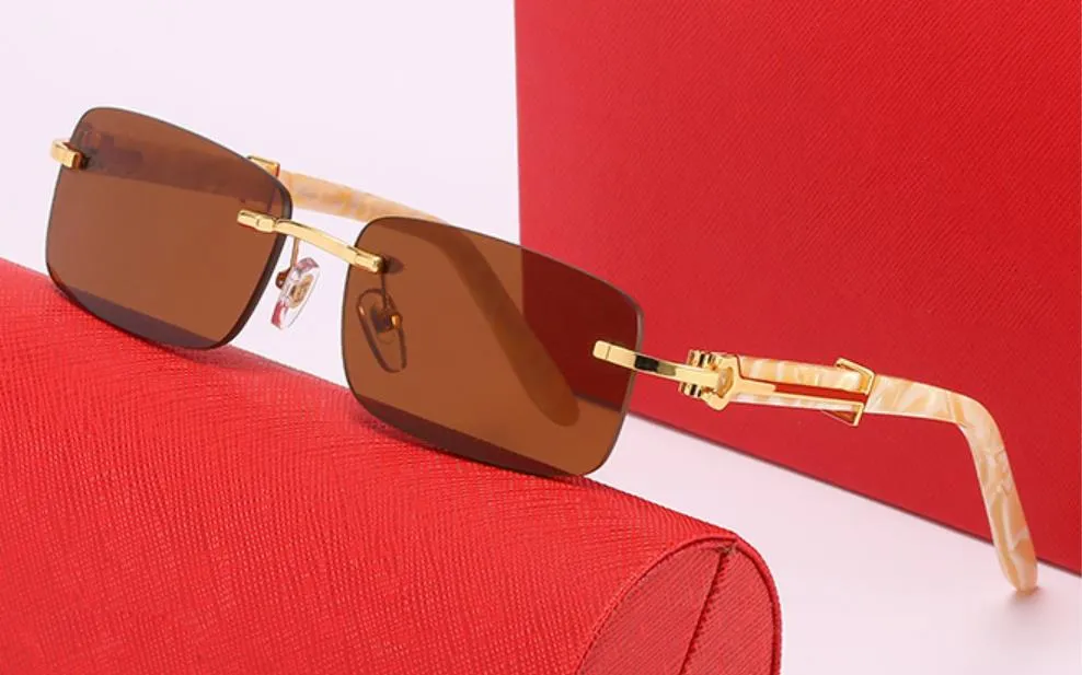 Nuovi occhiali da sole alla moda in legno con corno di bufalo, stile 2053, con montatura in lega di titanio, da uomo e da donna, di alta qualità, UV400_voghion.com