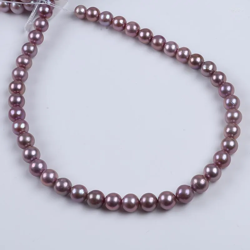Chains 9-10mm Different Colors Edison Round Shape Freshwater Pearls Strand Wholesale_voghion.com