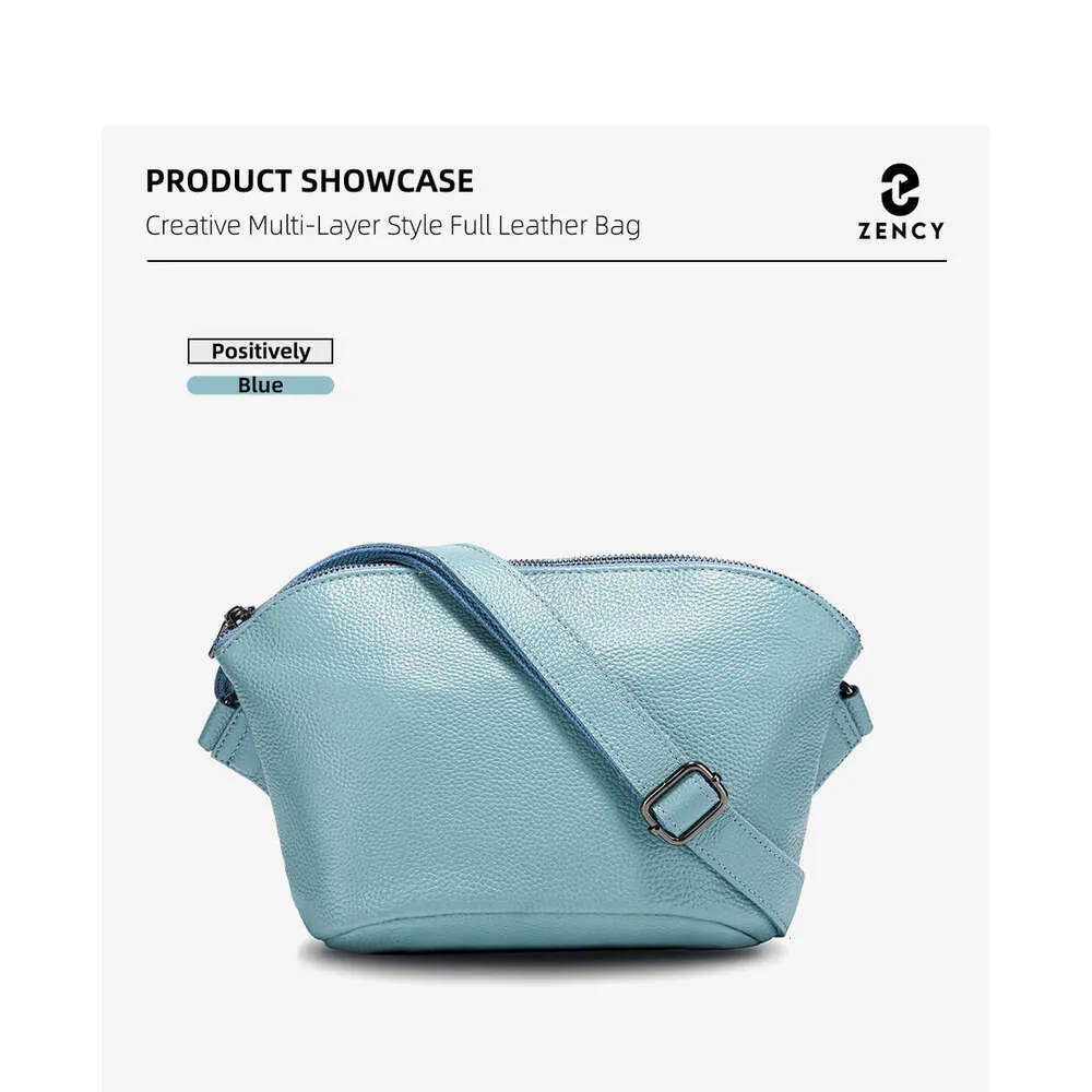 Zency Small Leather For Women Simple Casual Handba With Zip Pockets Adjustable Strap Shoulder Cross Body Purse Roomy_voghion.com