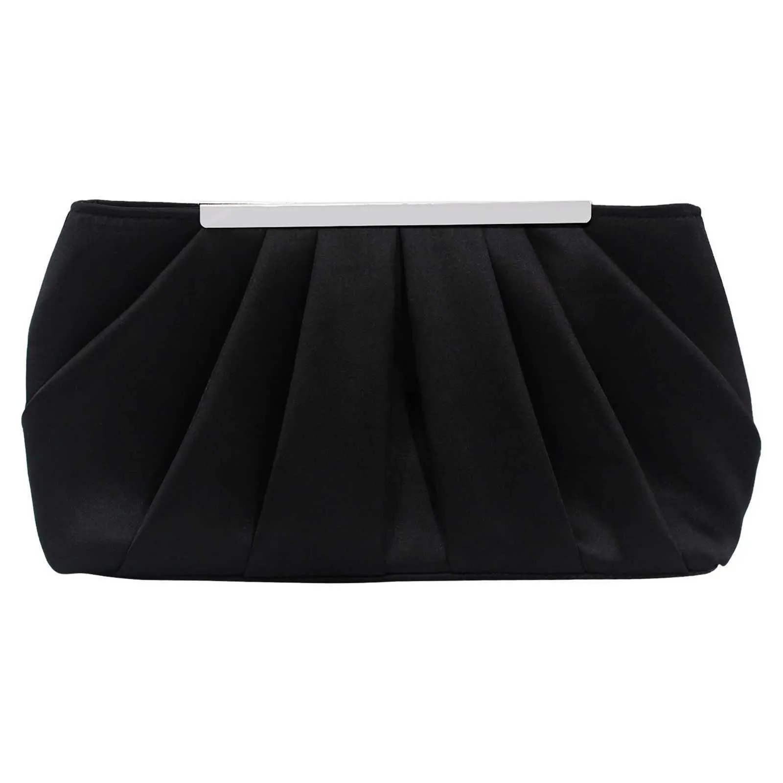 Borsa da sera semplice e ordinaria in poliestere di seta plissettata europea e americana, borsa da donna di grande capacità Y241019_voghion.com