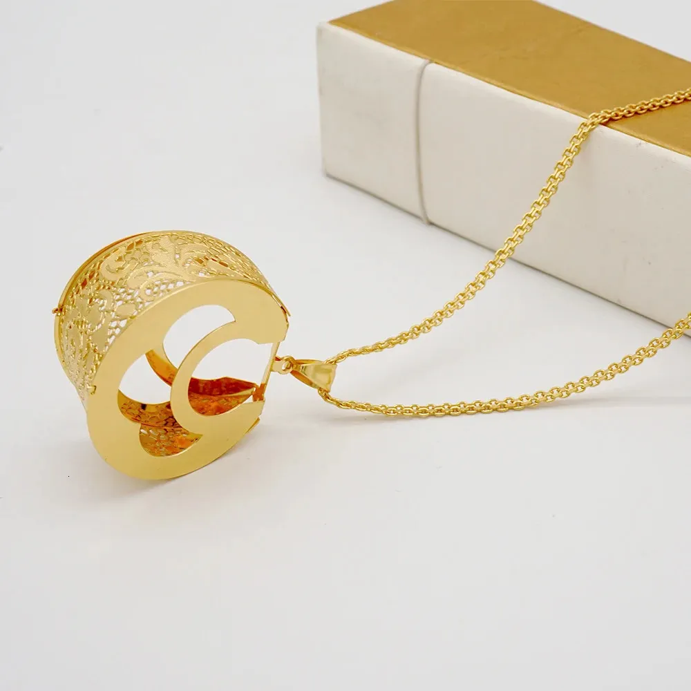 Wedding Jewelry Sets Fashion Dubai Copper Earrings Pendent Necklace For Women Romantic Daily Wear Party Anniversary_voghion.com