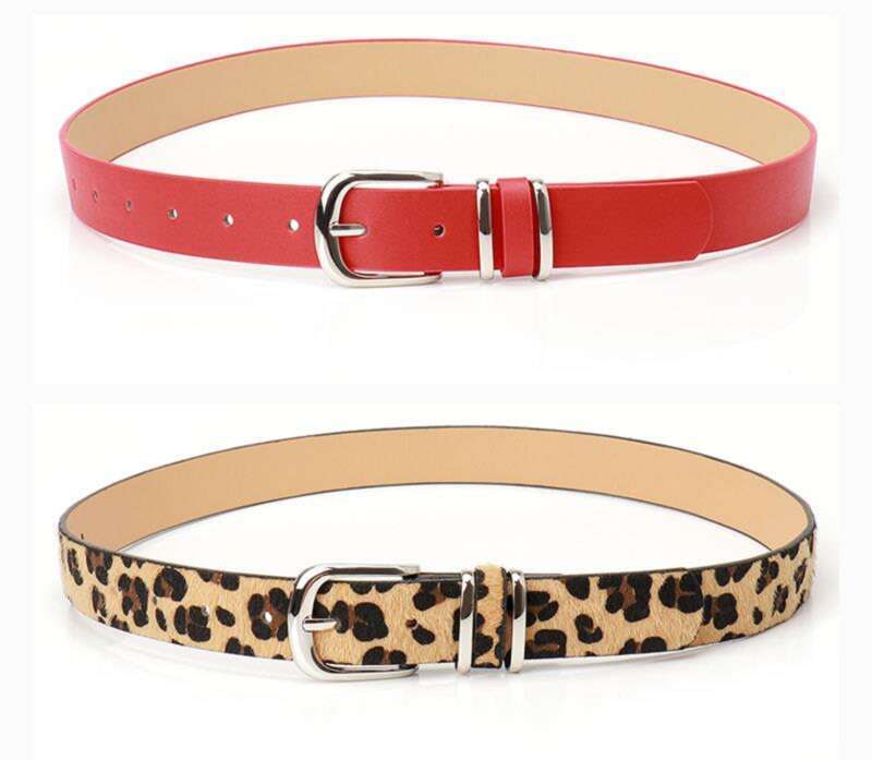 Moderne belte med leopardmønster og dobbel ring for kvinner_voghion.com