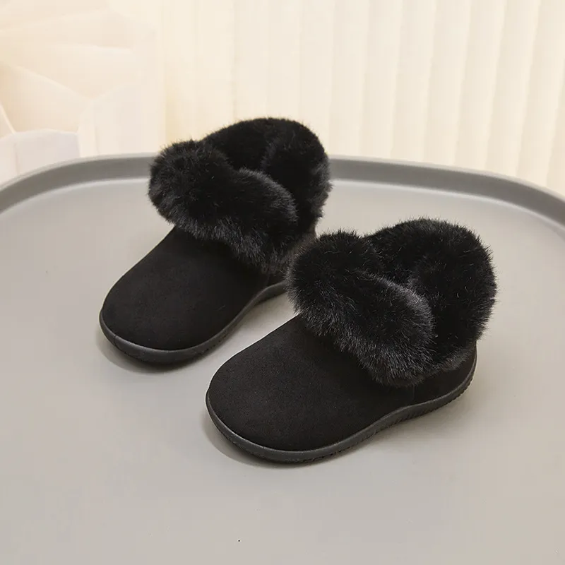 Bebek Kız Kar Çocuk Pamuklu Ayakkabılar Cutefeet Peluş Sıcak İlk Yürüteçler Kaymaz Bebek Botları 12 - 17 Numara_voghion.com