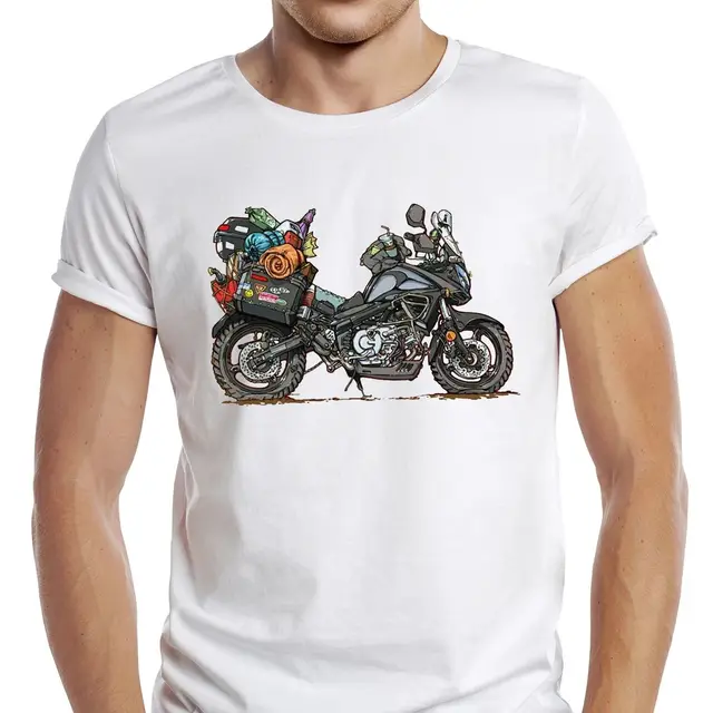 Camiseta masculina de motocicleta com estampa retrô vintage Teehub, camiseta esportiva para motociclista, casual e hipster_voghion.com